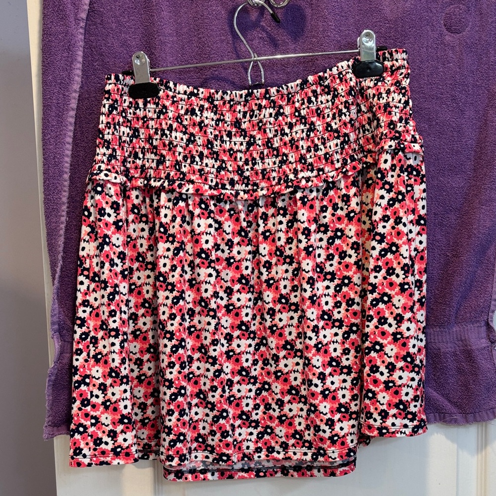 MICHAEL Michael Kors Pink and Black Floral Skirt